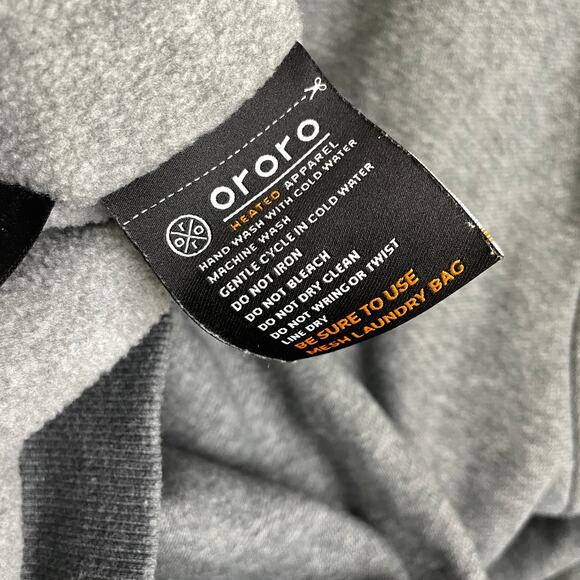 Ororo Hoodie Sweatshirt Mens 2XL Gray Full Zip Outdoors Lined NO BATTERY - Picture 11 of 11